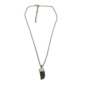 Loren Olivia Necklace Horn Pendant 14K Dipped Adjustable Length